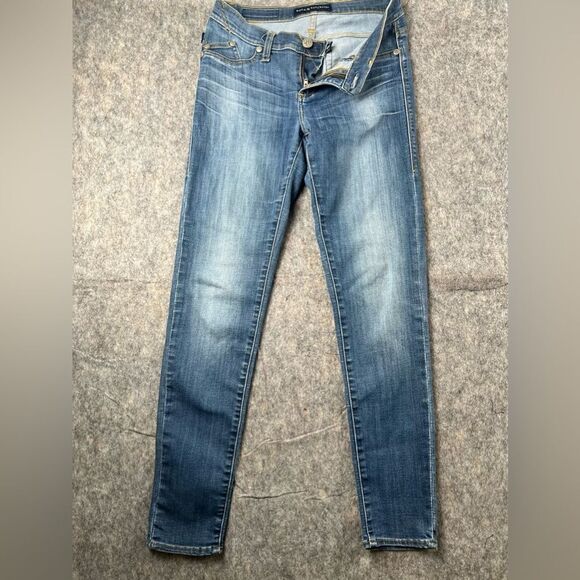 Rock & Republic Skinny Jeans Women's Blue Denim Cotton 5-Pockets Classic Preppy - Picture 1 of 7